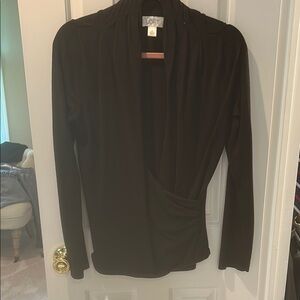 LOFT Women's Black Long Sleeve Top